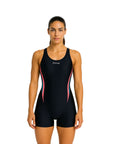 Traje de Baño Mujer Natación Boxer - Four Negro Rosa