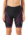 Short de Ciclismo Negro Rosada Mujer - Four Santic
