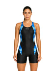 Traje de Baño Natación Mujer Four Hydrofit Negro Azul