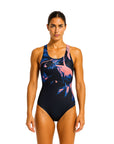 Traje de Baño Mujer Natación - Four Lila Negro