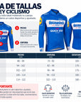 Traje de Ciclismo Manga Larga - Quick Step Azul Negro