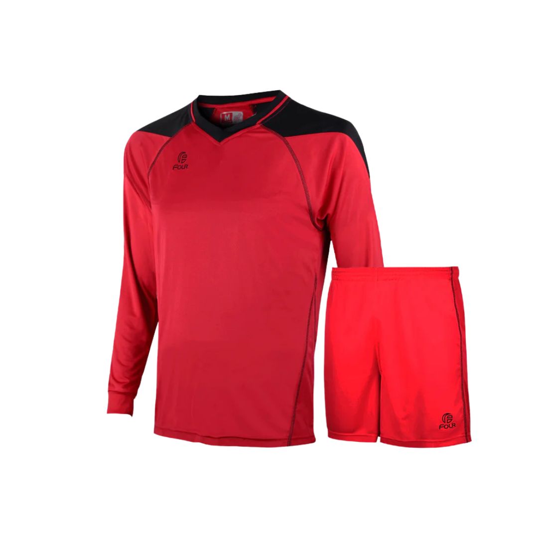 Camiseta de Futbol Larga y Short - Rojo Negro - Atalanta