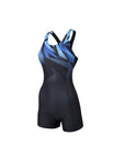 Traje de Baño Mujer Natación Boxer - Four Negro Azul Celeste