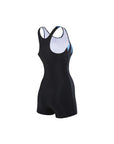 Traje de Baño Mujer Natación Boxer - Four Negro Azul Celeste