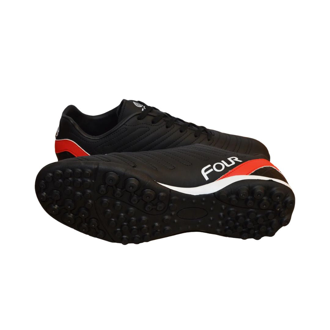Zapatillas de Futbolito/Futsal Four Negro Rojo
