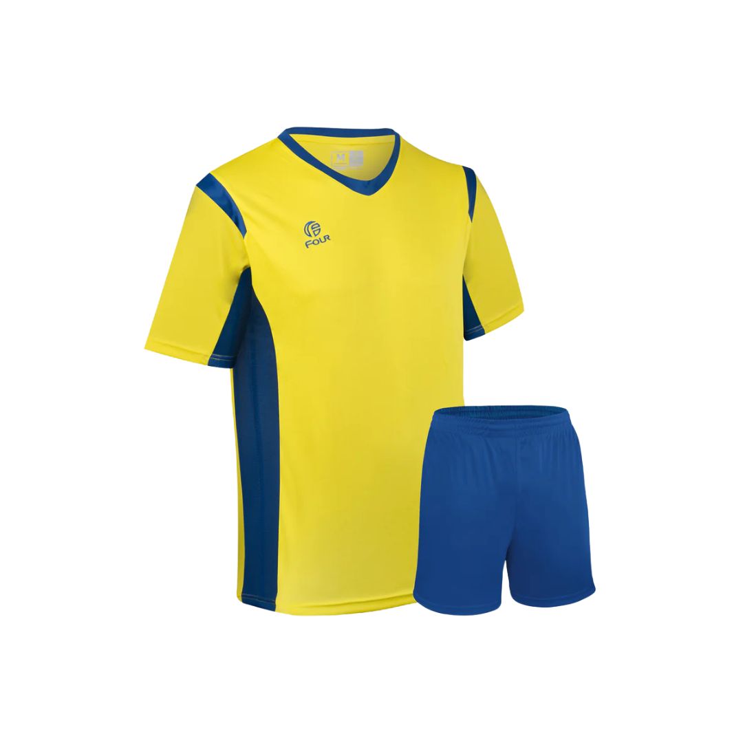Camiseta de Futbol y Short - Amarillo Azul - Four New Bundesliga - Talla M