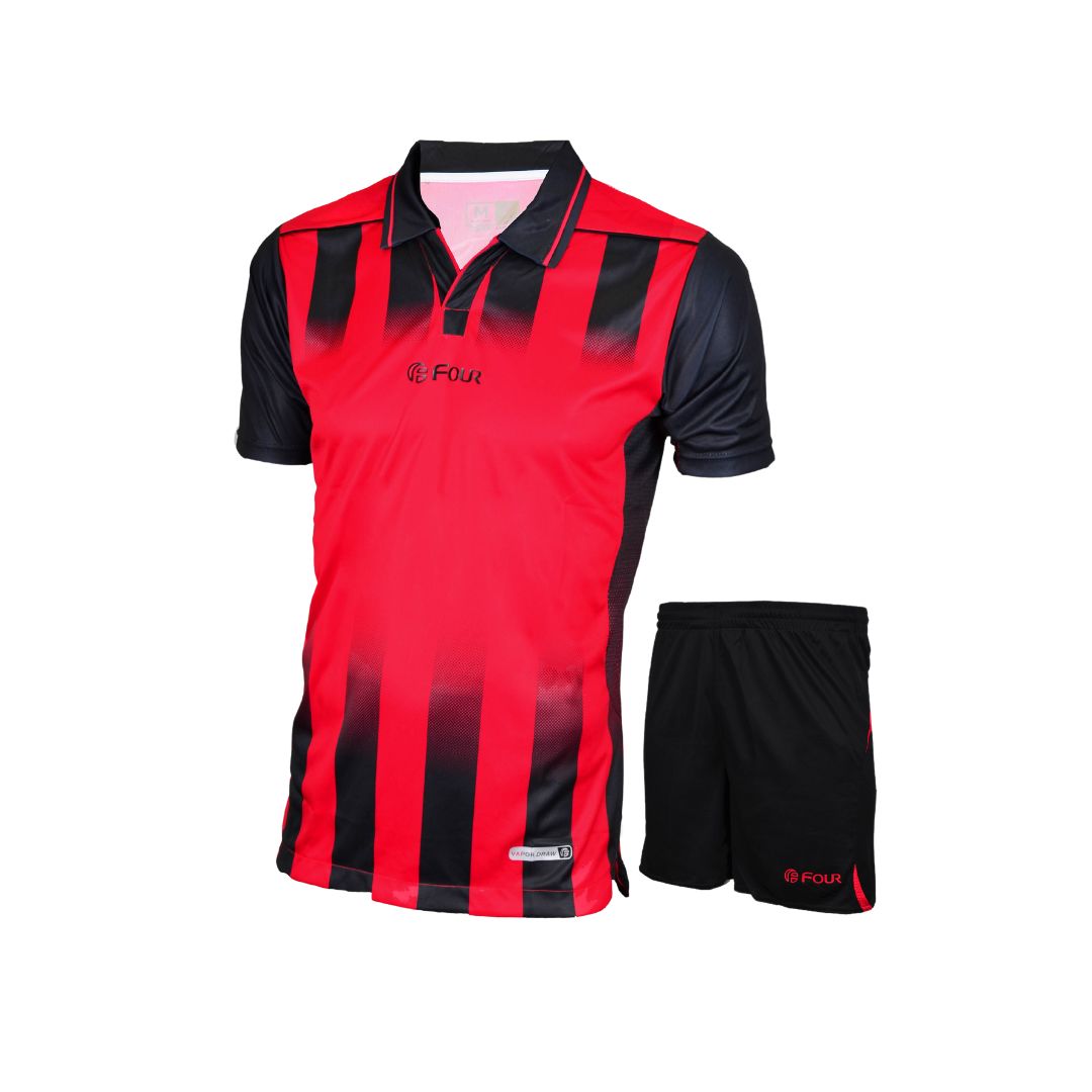 Camiseta de Futbol y Short - Rojo Negro - Pro Newcastle - Talla M
