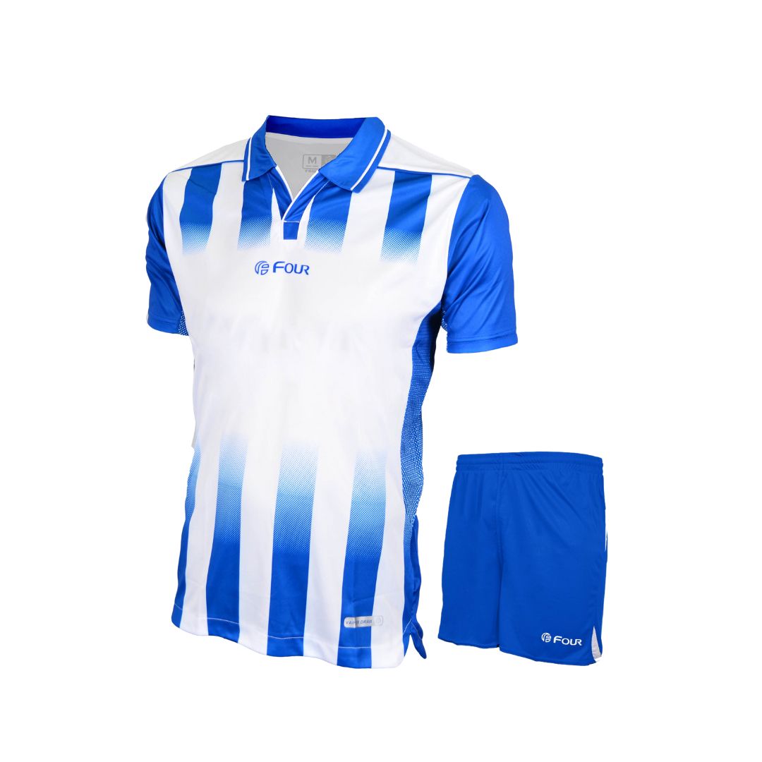 Camiseta de Futbol y Short - Blanco Azul - Pro Newcastle - Talla M