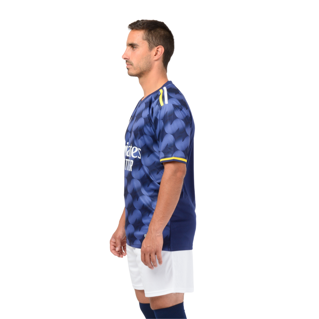 Replica Real Madrid - Azul Dorado - Modelo Real Madrid Visita (Solo Camiseta)