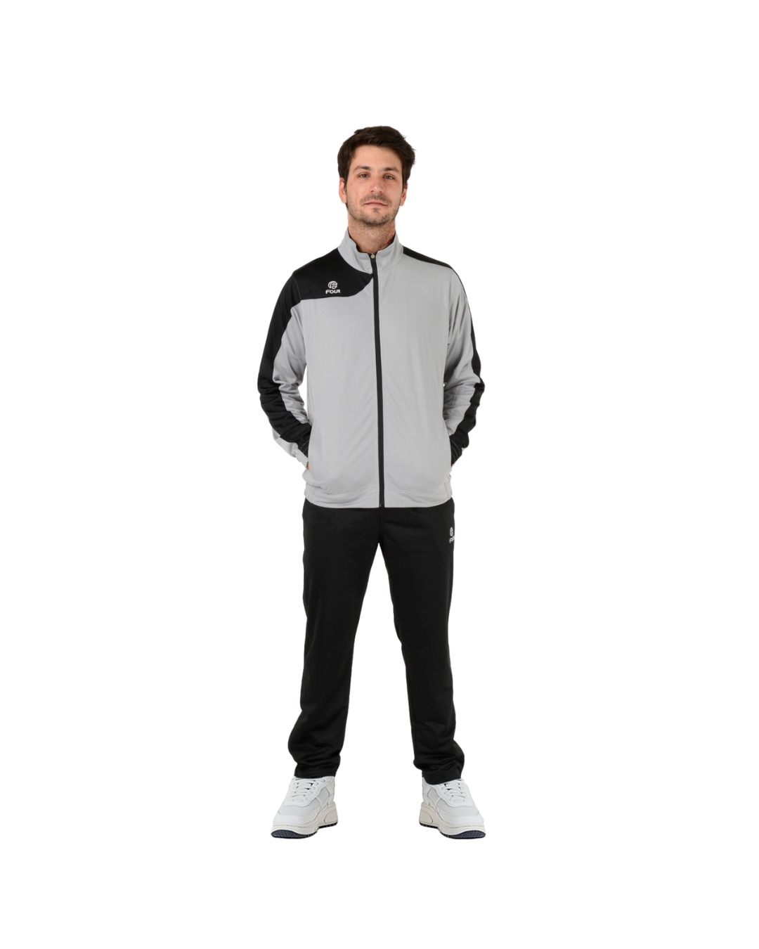 Buzo Deportivo Gris Negro Four Mónaco