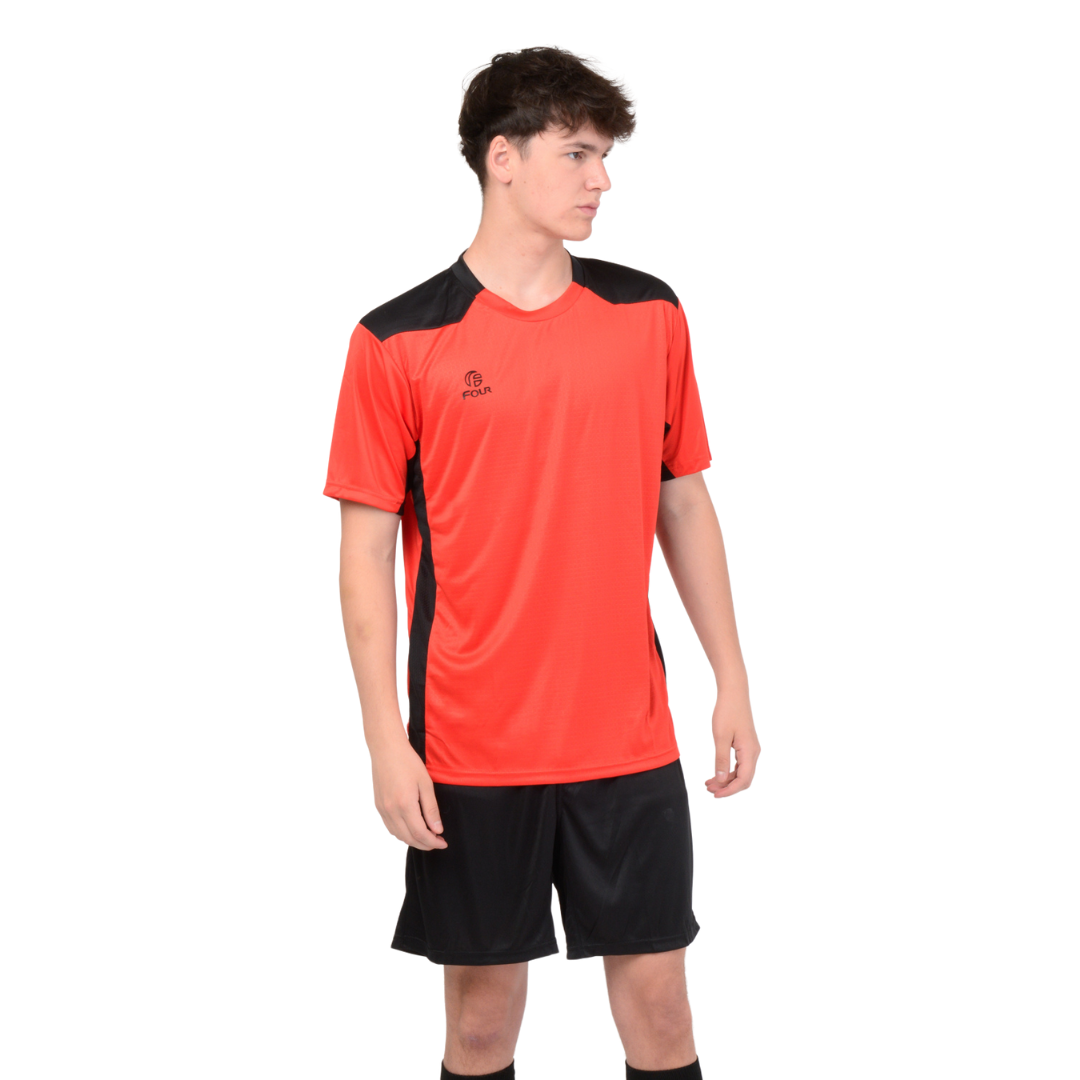 Camiseta de Futbol y Short - Rojo Negro - Four Betis