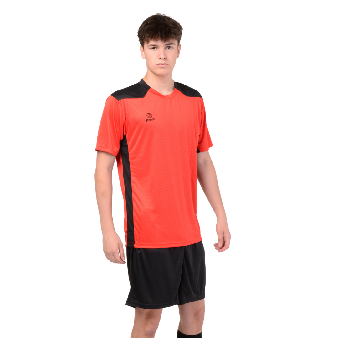 Camiseta de Futbol y Short - Rojo Negro - Four Betis