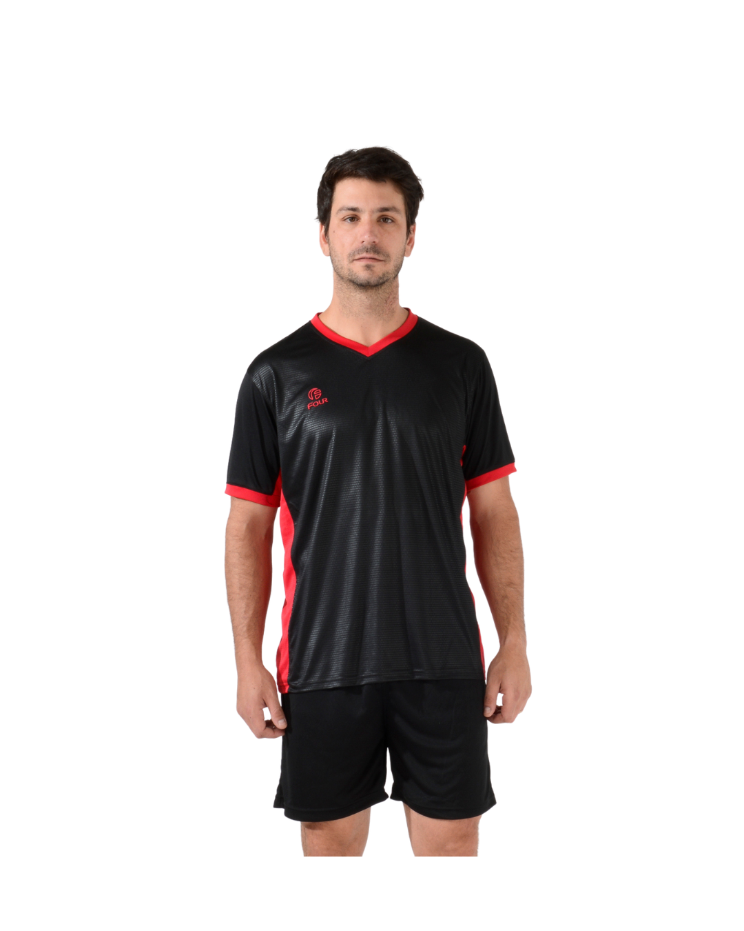 Camiseta de Futbol y Short - Negro Rojo - Tottenham