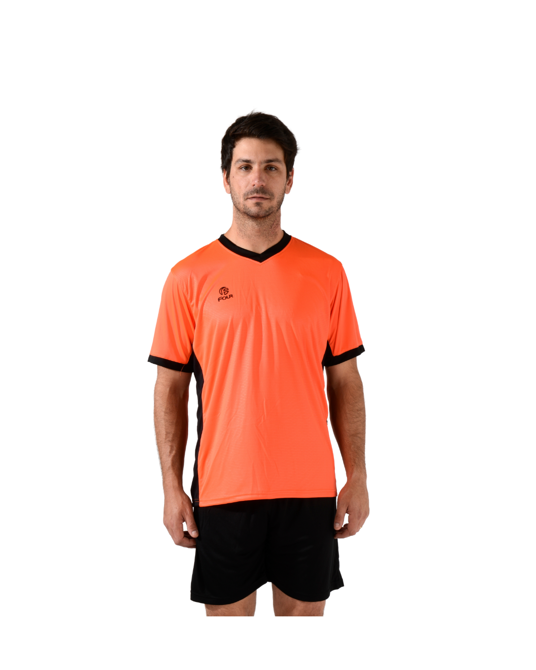 Camiseta de Futbol y Short - Naranjo Neon Negro - Tottenham