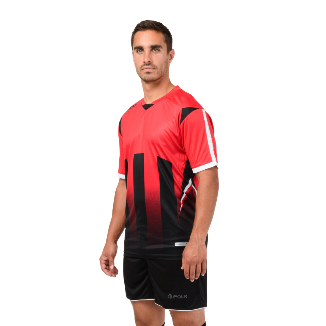 Camiseta de Futbol y Short - Rojo Negro - Four Watford