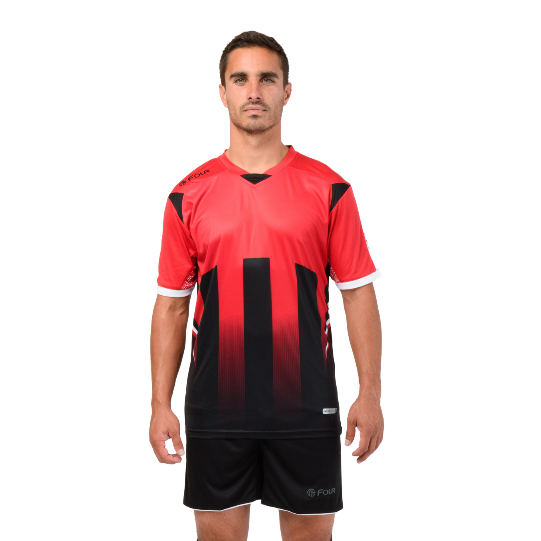 Camiseta de Futbol y Short - Rojo Negro - Four Watford