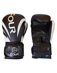 Guantes de Box PU Unisex - Four Negro Blanco