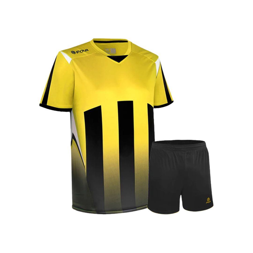 Camiseta de Futbol y Short - Amarillo Negro - Four Watford - Talla M