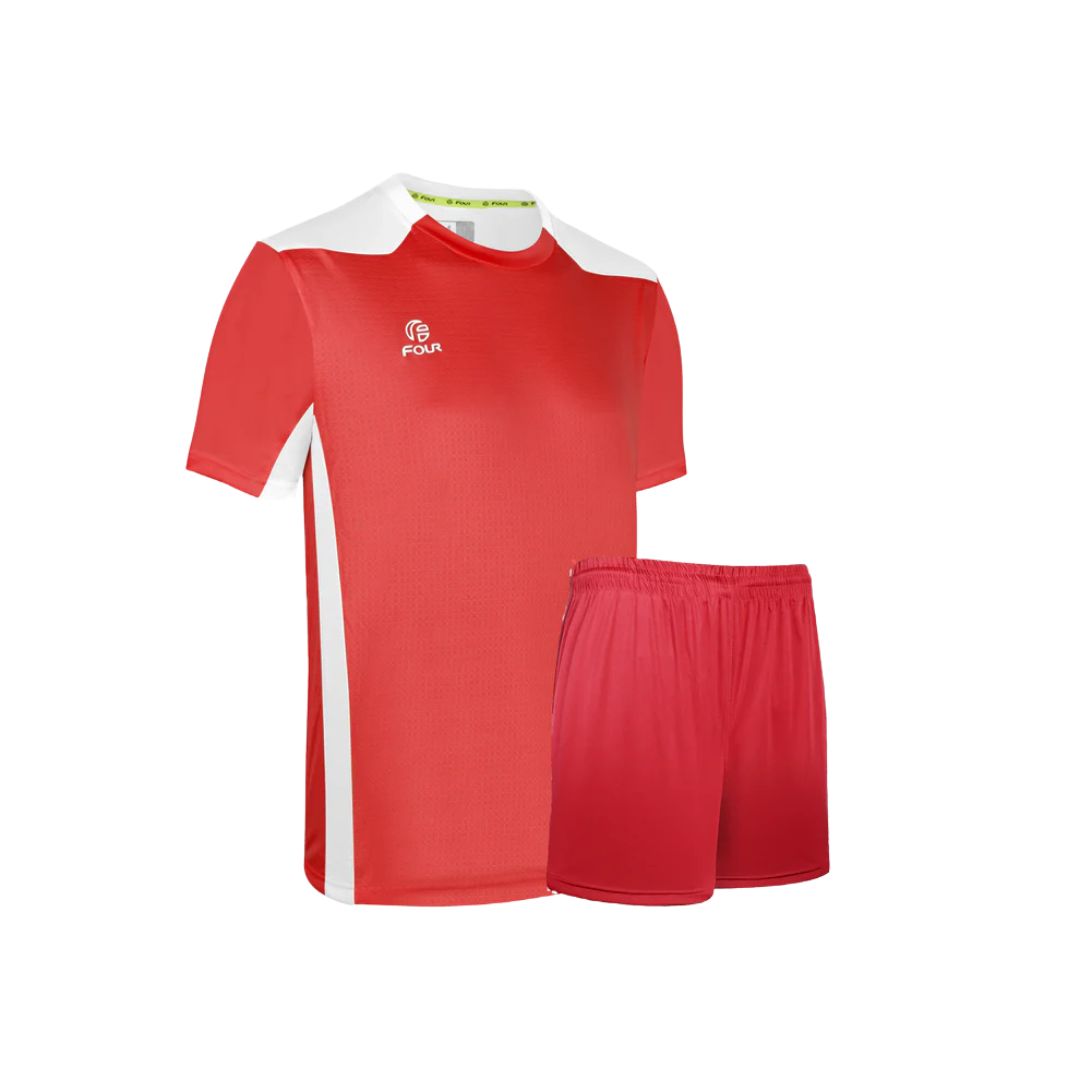 Camiseta de futbol y Short - Rojo Blanco - Four Betis - Niños 8 a 14 Años