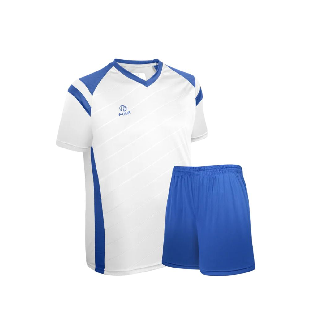 Camiseta de Futbol y Short - Blanco Azul - High Five