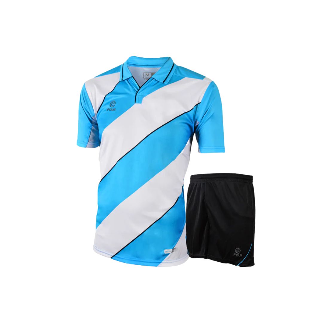Camiseta de Futbol y Short - Celeste Blanco - Four Bayern - Talla M
