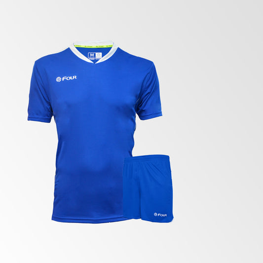 Pack 14 Camisetas de Fútbol y Short Four Birmingham Azul-Rey Blanco Talla M/10 L/4
