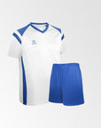 camiseta de futbol blanco azul