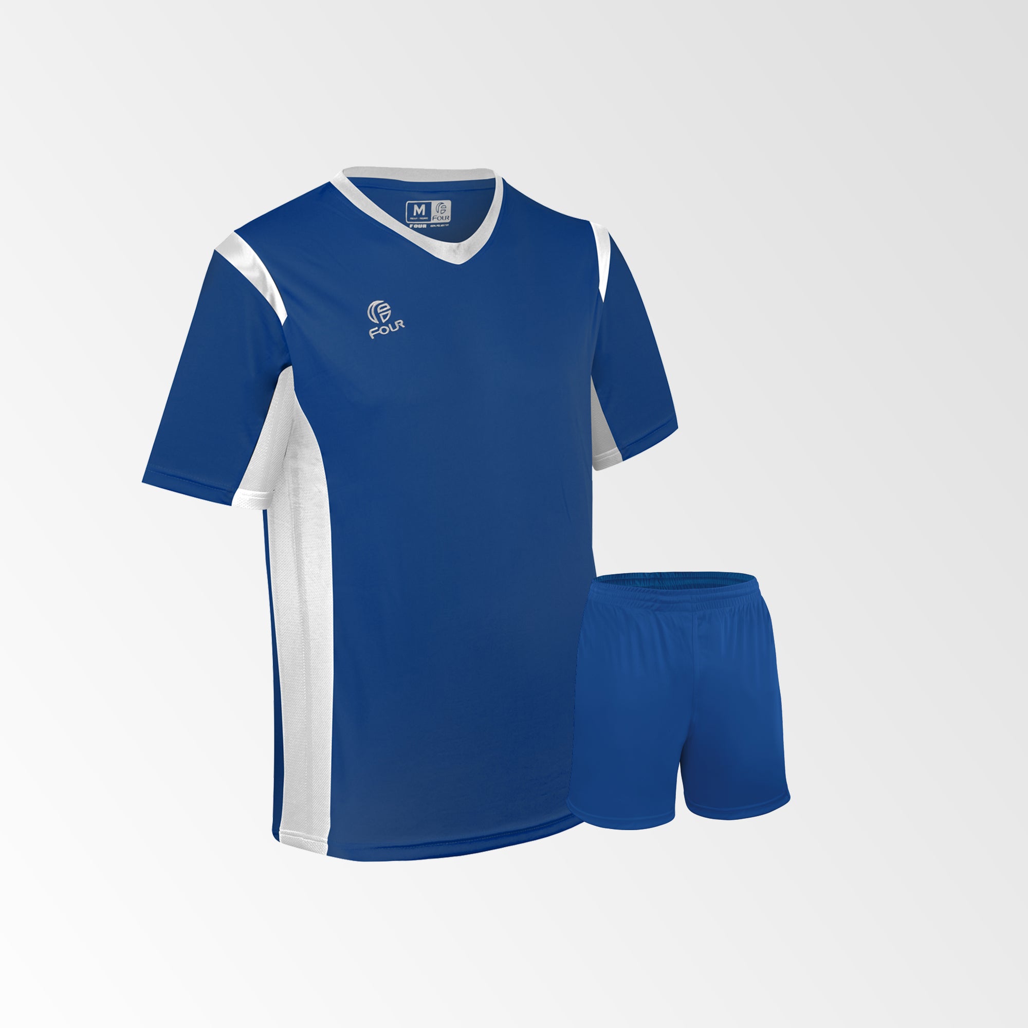 Camiseta de Futbol Niños y Short - Azul Blanco - Four New Bundesliga