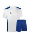 Camiseta de Futbol Niños y Short - Blanco Azul Rey - Four Palermo
