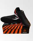 Zapatillas de Futbolito/Futsal Four Negro Rojo