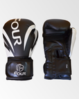 Guantes de Box PU Unisex - Four Negro Blanco