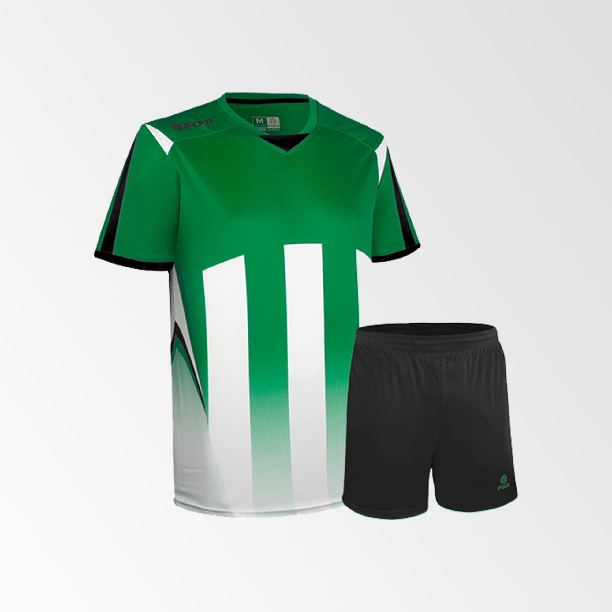 Camisetas de futbol color verde y blanco sales