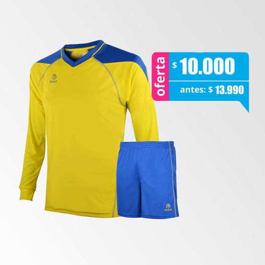 Camiseta de Futbol Atalanta Amarillo azul Four