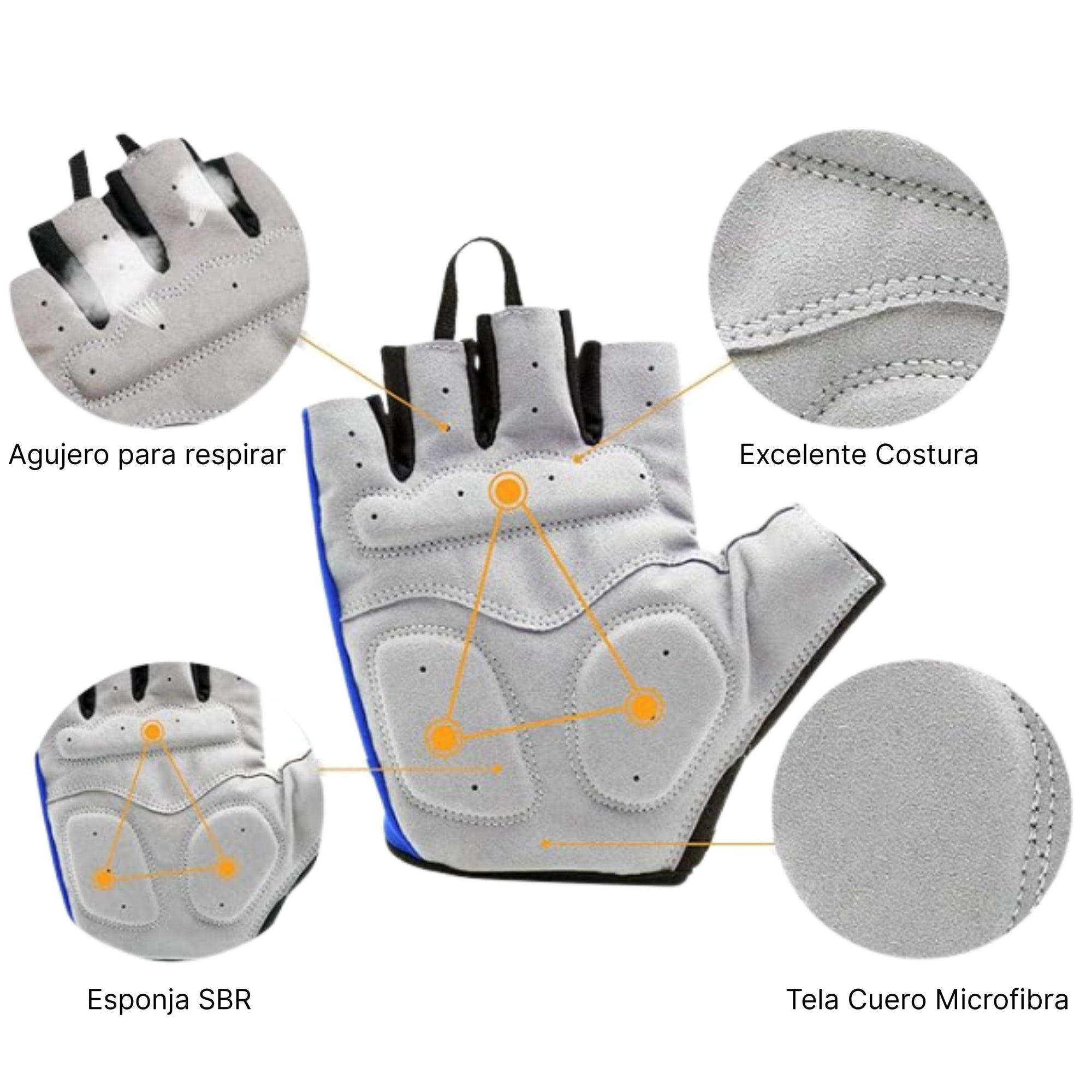 Guantes de Ciclismo sin Dedos - Soldier Río