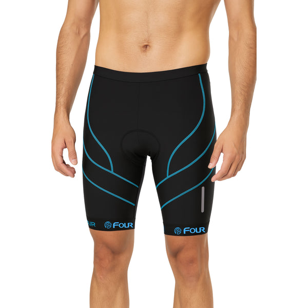 Short de Ciclismo Negro Azul Hombre - Four Santic