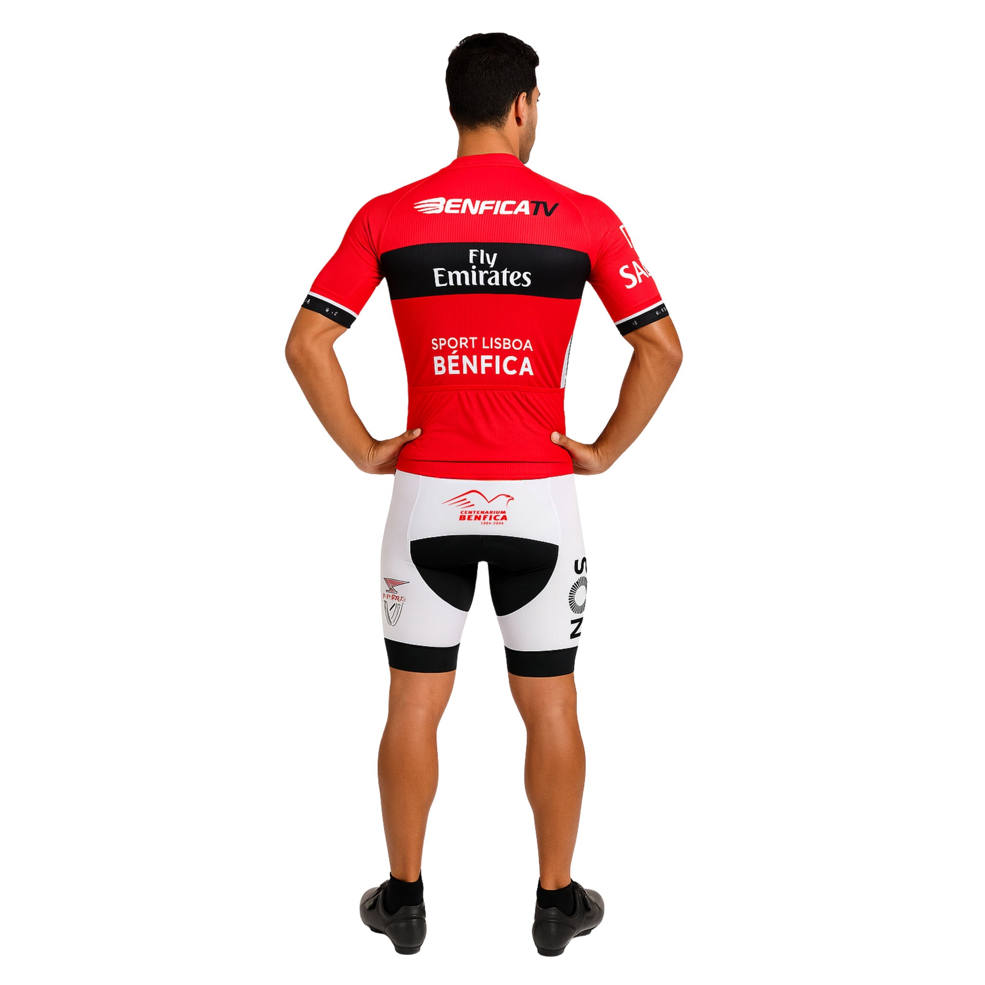 Traje de Ciclismo Manga Corta Profesional - Benfica Rojo Negro