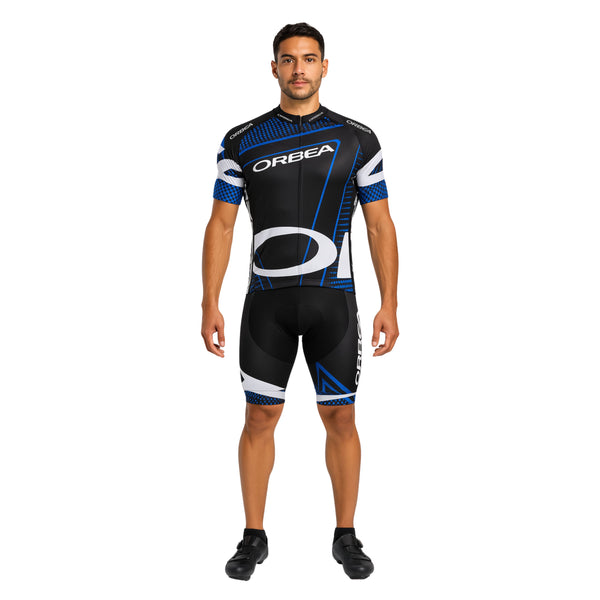 Traje de Ciclismo Orbea Negro Azul Manga Corta