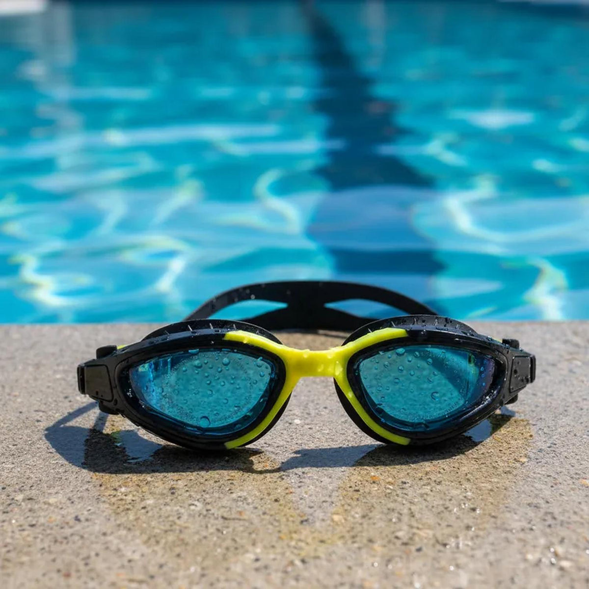 Lentes de Natación Amarillo Negro - Four