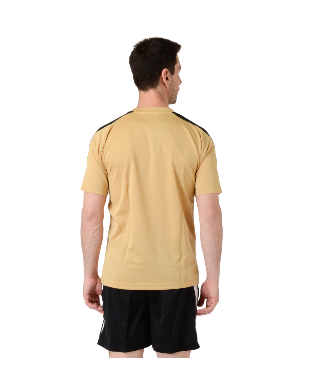 Camiseta de Futbol y Short - - Set Genova Dorado Negro (Talla M)