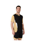 Camiseta de Futbol y Short - Set Genova Negro/Dorado (Talla M)