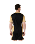 Camiseta de Futbol y Short - Set Genova Negro/Dorado (Talla M)
