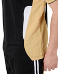 Camiseta de Futbol y Short - Set Genova Negro/Dorado (Talla M)