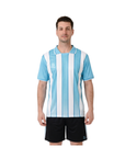 Set de Fútbol Sublimado Modelo Fenerbahce — Celeste/Blanco