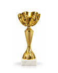 Trofeo Copa Metal Dorado Ornamental con Base de Mármol