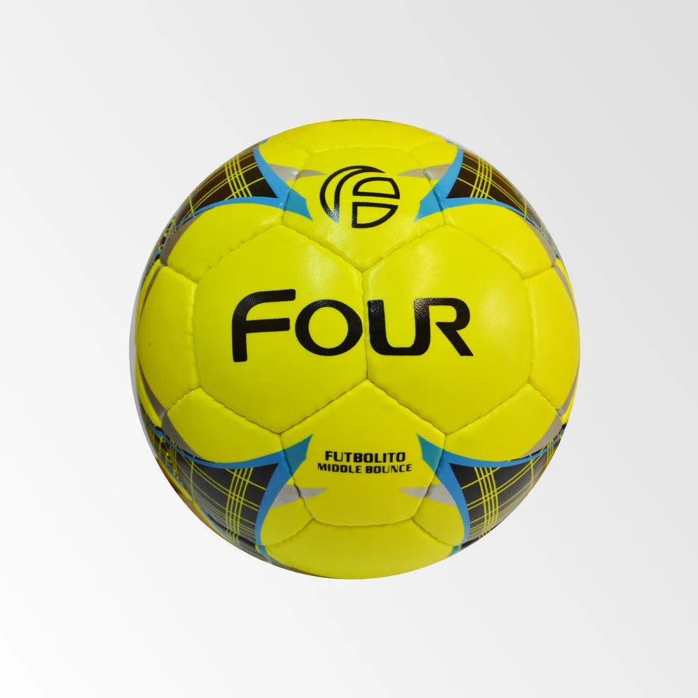 Pelota de futbolito de bote medio amarillo neon