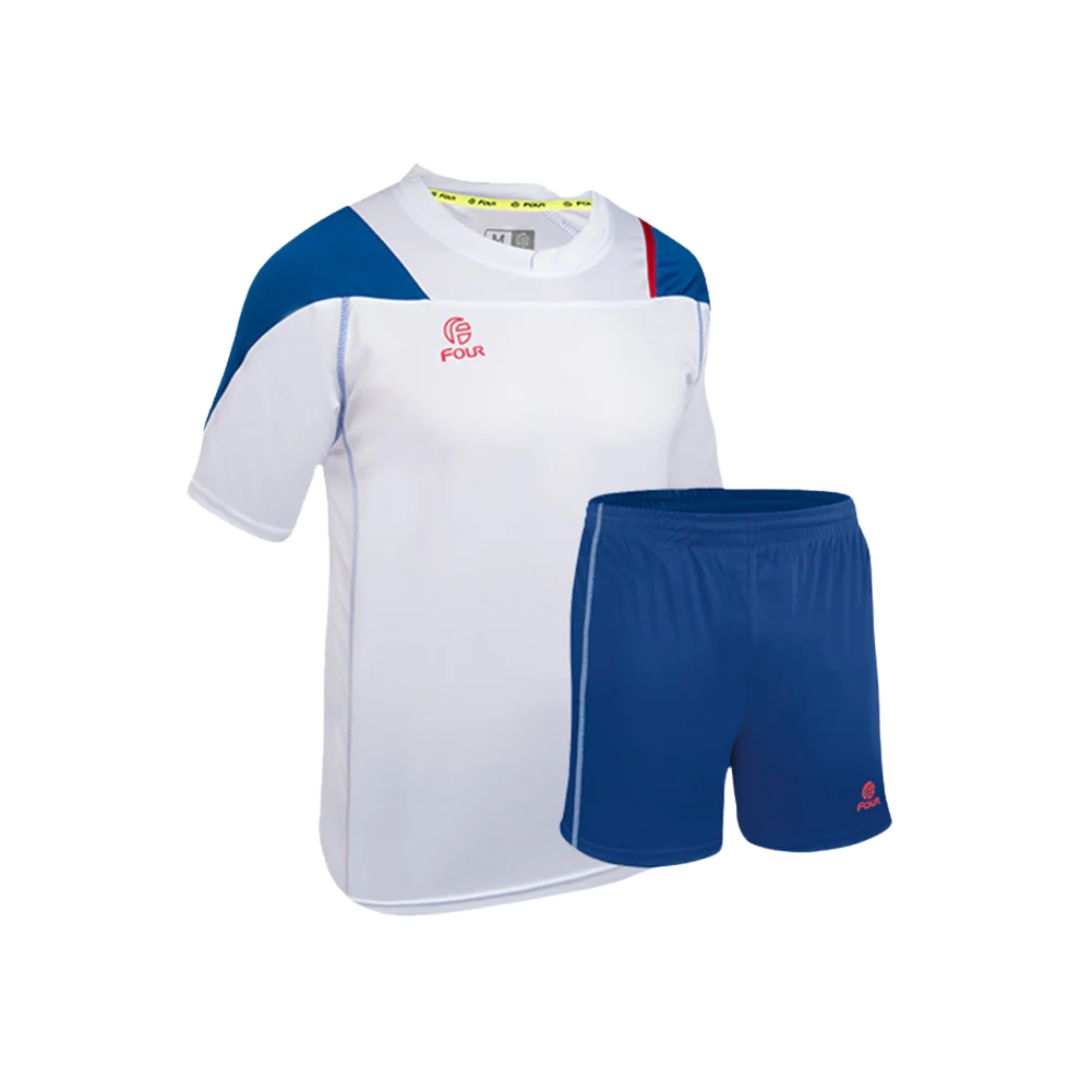 Camiseta de Futbol + Short Blanco Azul - Four Parma - Talla L