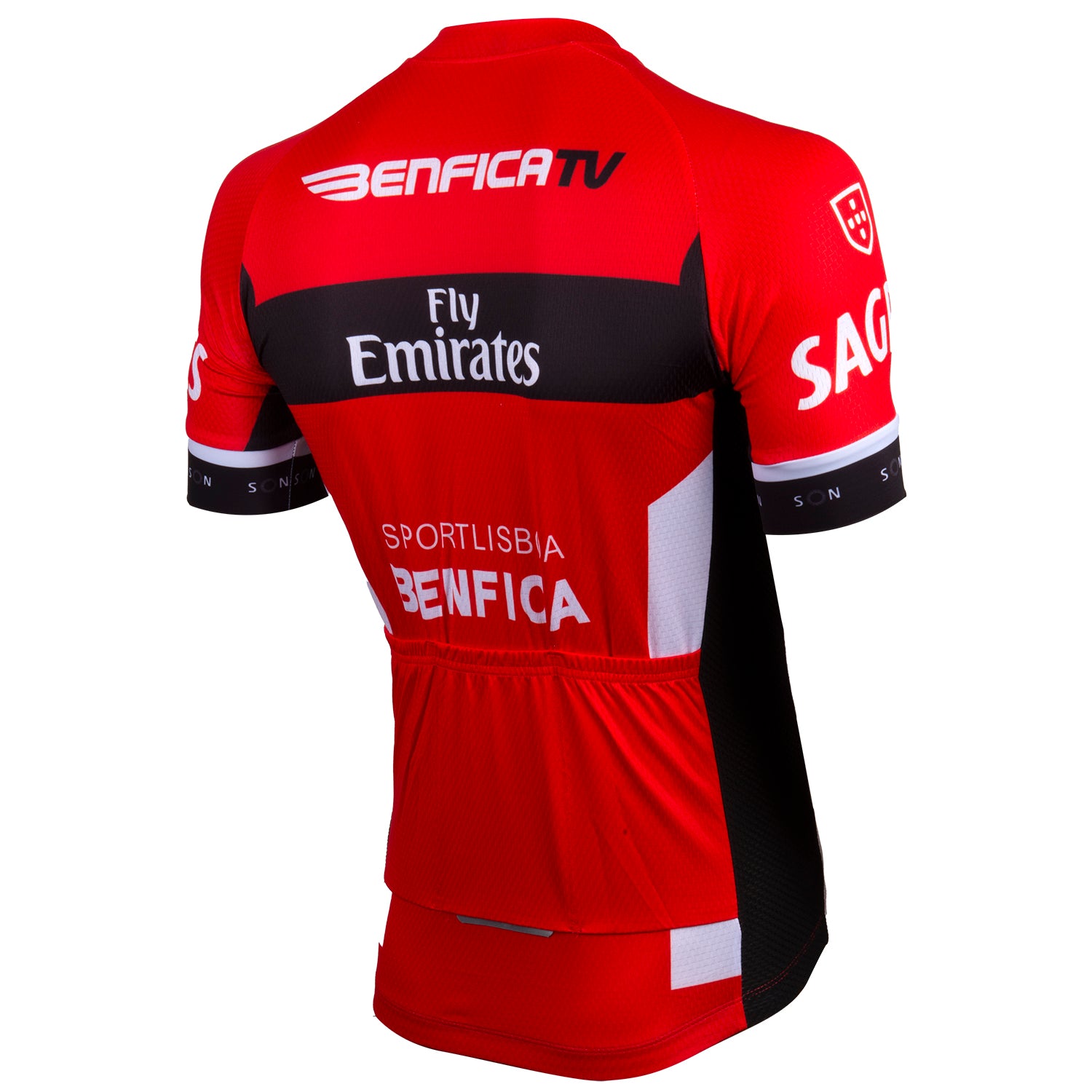Traje de Ciclismo Manga Corta Profesional Benfica Rojo Negro