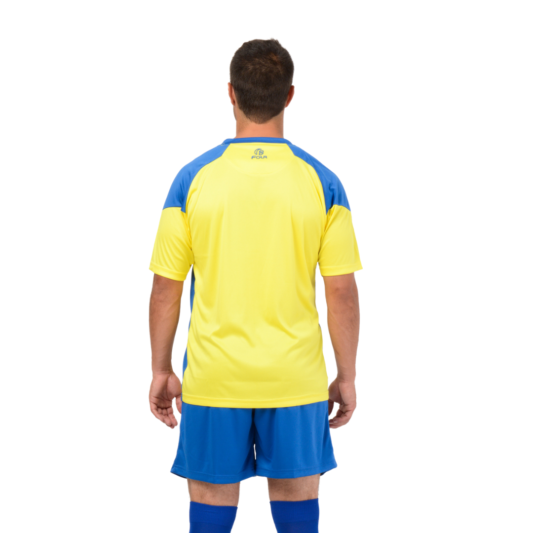 Camiseta de Futbol y Short - Amarillo Azul Rey - Four Dortmund