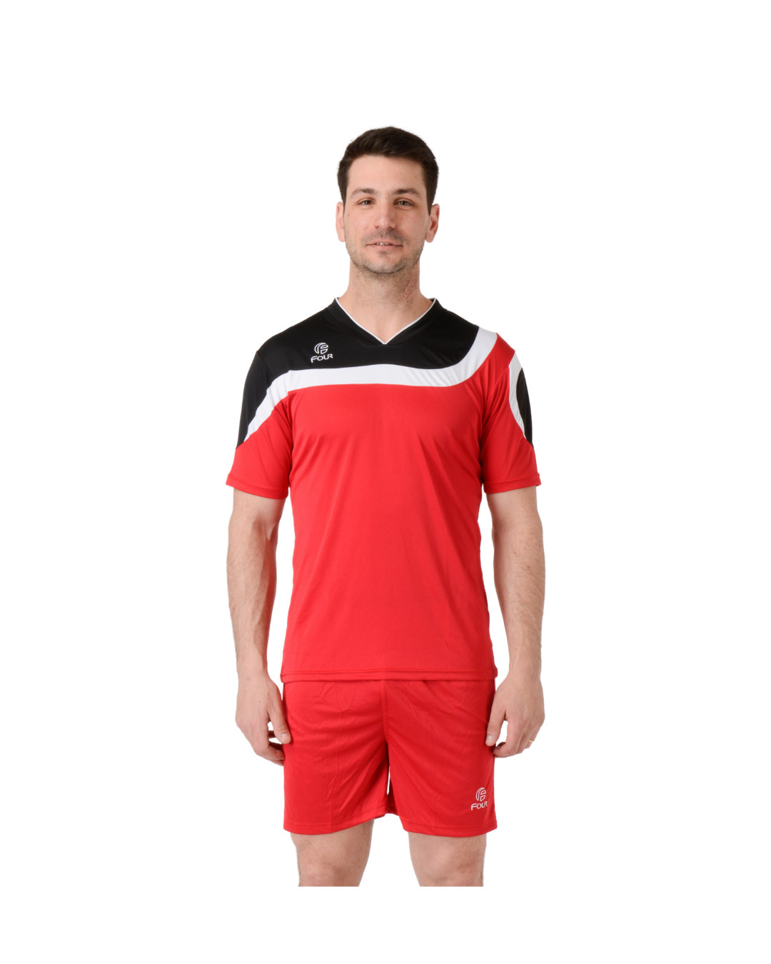 Camiseta de Futbol y Short - Set Bolton Rojo/Blanco/Negro