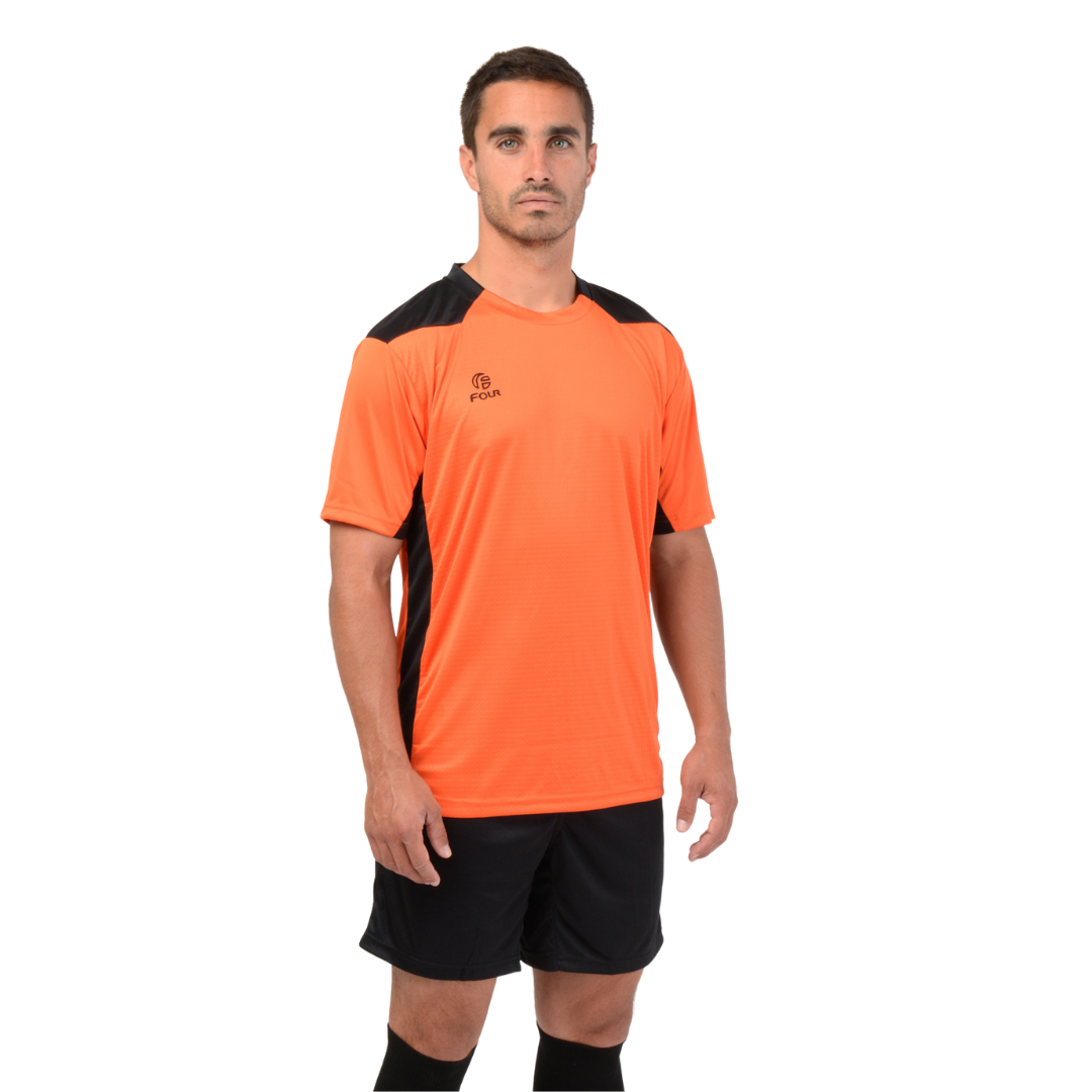 Camiseta de Futbol y Short - Naranjo Negro - Four Betis